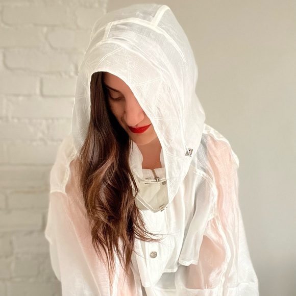 FenG CHen WANG Sheer White Jacket Luxury Size Large - Picture 13 of 16
